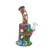 Printed Silicone Straight Mini Bong (MST232)