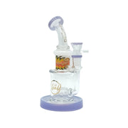 7.8-Inch Glass Bong with Colored Base (MST270)