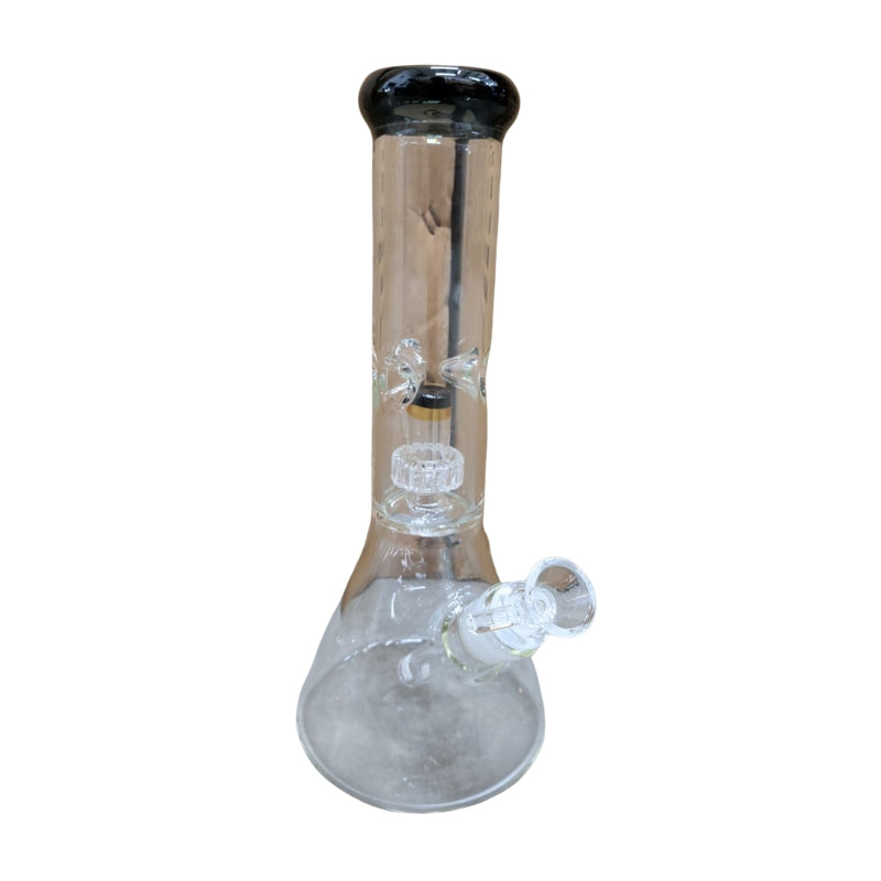 Xtreme 11" Colored Edge Matrix Percolator Beaker Bong - Black (C2697)