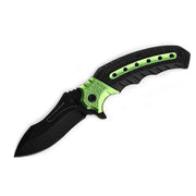 MSK057 - Green & Black Curved Folding Knife