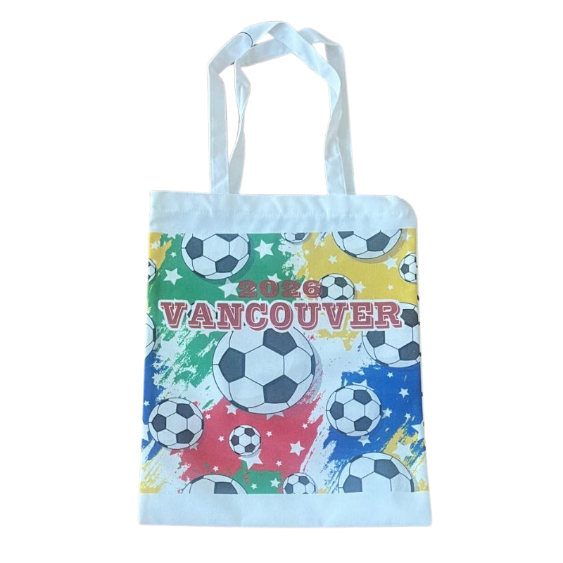 2026 Vancouver Soccer Print Fashion Tote Bags – 1 Design (10 Pack)