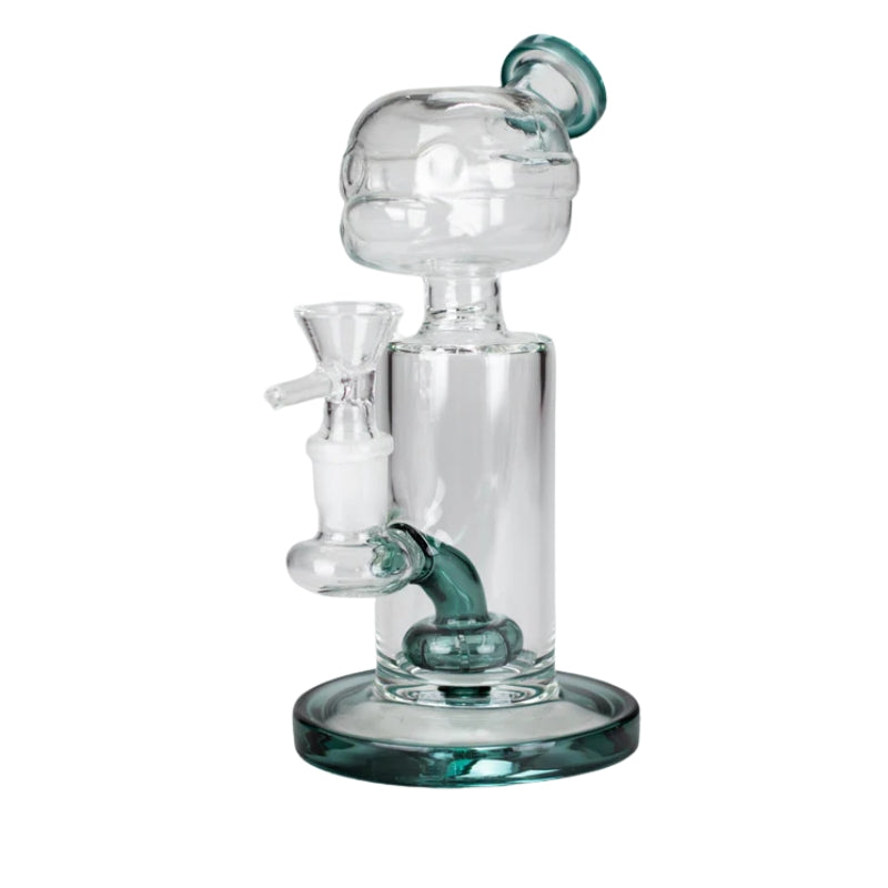 7" Glass Bong - Teal (C8023)