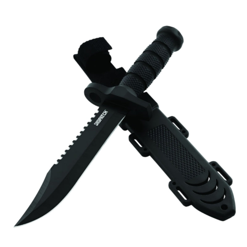12" Hunting Knife with Black Steel Blade and Protective Sheath (DP0119-PB)