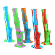 MSTS159 - Ribbed Straight-Tube Silicone Water Bong