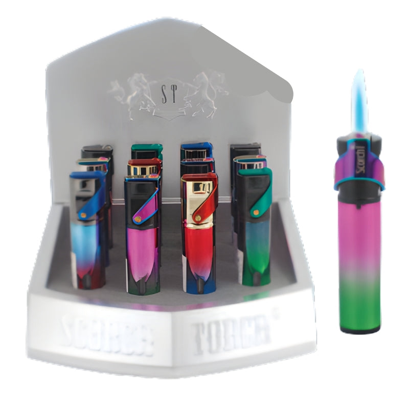 3.5" Cylindrical Single Torch Cigar & Cigarette Scorch Lighter 61855 - 12/Display