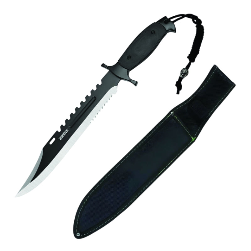 16" Black Ninja Machete with Stainless Steel Blade and Wooden Handle (DP0135-SW)