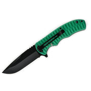 MSK063 - Green & Black Textured Folding Knife