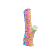 Printed Silicone Bent-Neck Straight Bong (MST239)