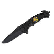 MSK038 - Black Emblem Folding Knife