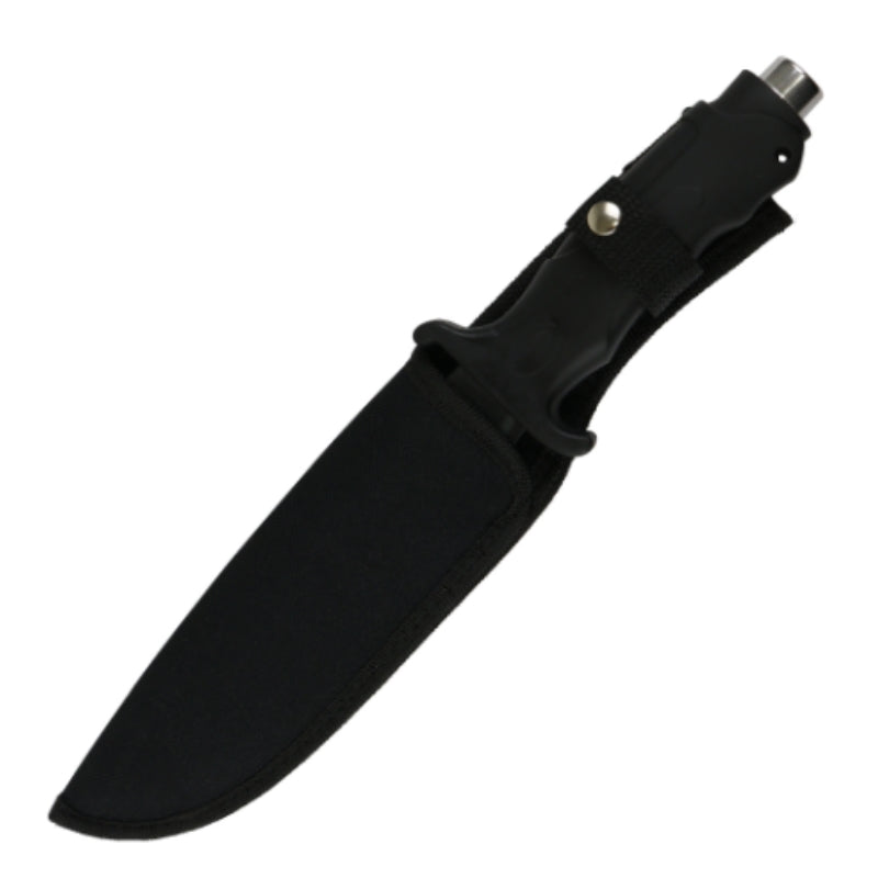 13571 - Defender 13" Tactical Hunting Knife Rubber Handle Dragon Art Blade Outdoor Camping