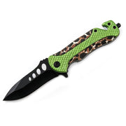 MSK065 - Green Camo Folding Knife