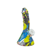 Printed Silicone Bent-Neck Straight Bong (MST242)