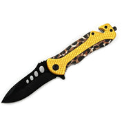MSK066 - Yellow Camo Folding Knife
