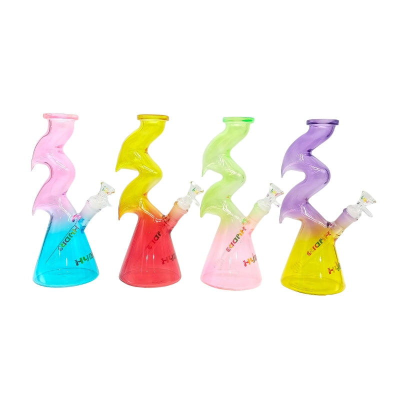 10.4-Inch Zig-Zag Beaker Glass Bong (MST224)
