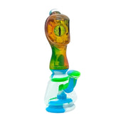 Silicone Head-Style Bong with Glass Base (MST245)