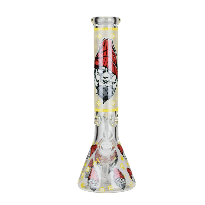 Xtreme 14" Luxury Pattern 7mm Glass Beaker Bong - Yellow (DCK019-6)