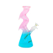 10.4-Inch Zig-Zag Beaker Glass Bong (MST224)
