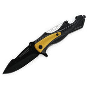 MSK071 - Black & Gold Rescue Folding Knife