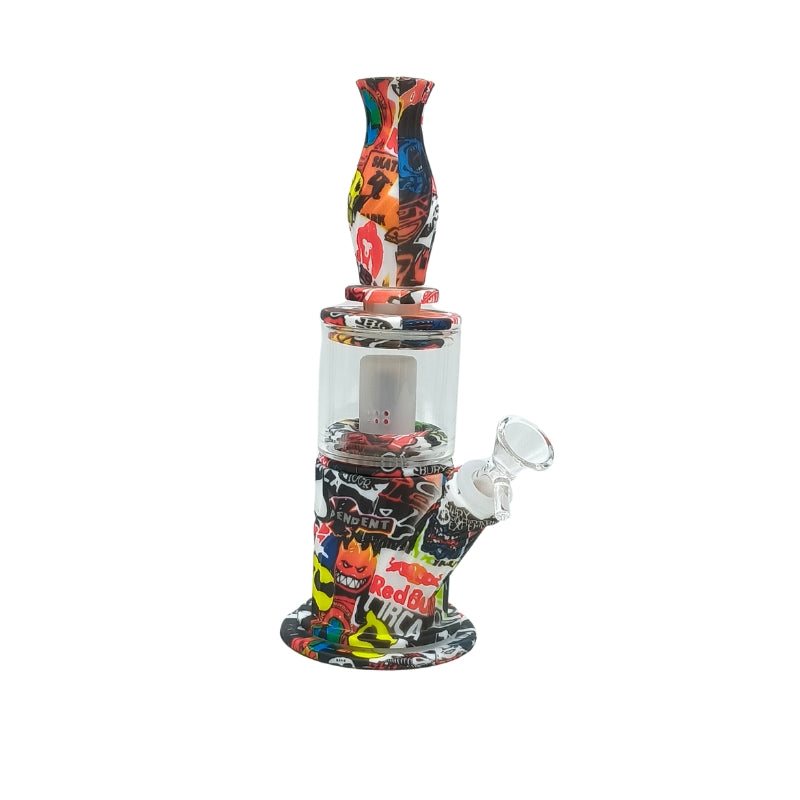 Silicone & Glass Beaker Bong (MST238)