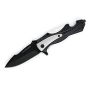 MSK072 - Black & Silver Rescue Folding Knife