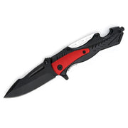 MSK073 - Red & Black Rescue Folding Knife