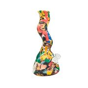 Twisted Silicone Bong with Glass Tube (MST243)