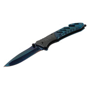 MSK004 - Blue Carbon Fiber Folding Knife