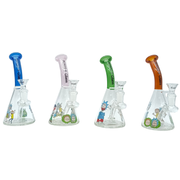 7.2 in - Colorful Cartoon Glass Bongs (PG1136)