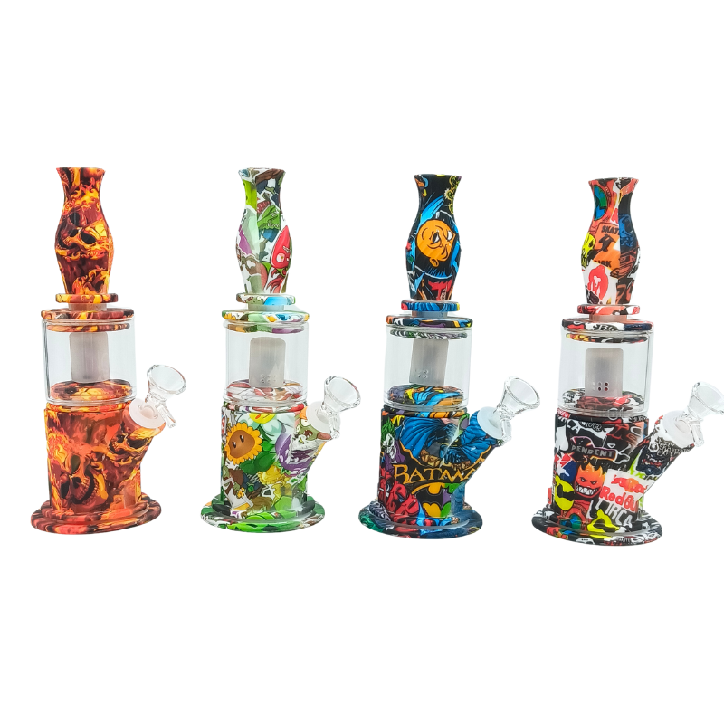 Silicone & Glass Beaker Bong (MST238)