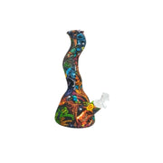 Twisted Silicone Bong with Glass Tube (MST243)