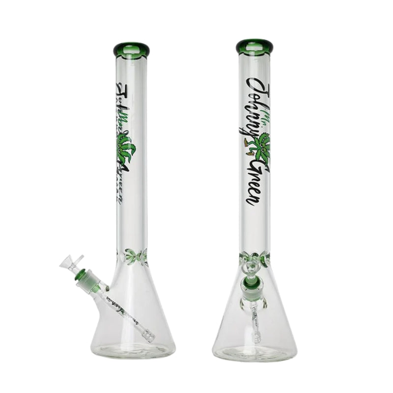 20" 9mm Beaker With Elephant Joint With Grid Percolator Slide - Green (MJG-004)