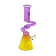 MST081 - 14-Inch Colored Glass Beaker Bong with Curved Neck