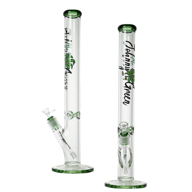 20" 9mm Straight Tube with Grid Percolator Slide - Green (MJG-014)