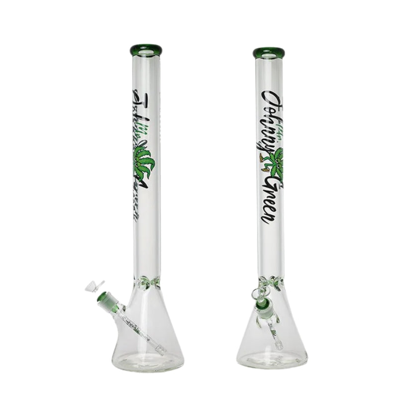 24" 9mm Beaker With Elephant Joint With Grid Percolator Slide - Green (MJG-005)