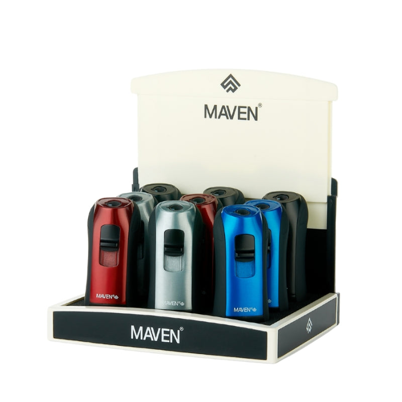 Maven Flow Premium Torch Lighter Display of 9