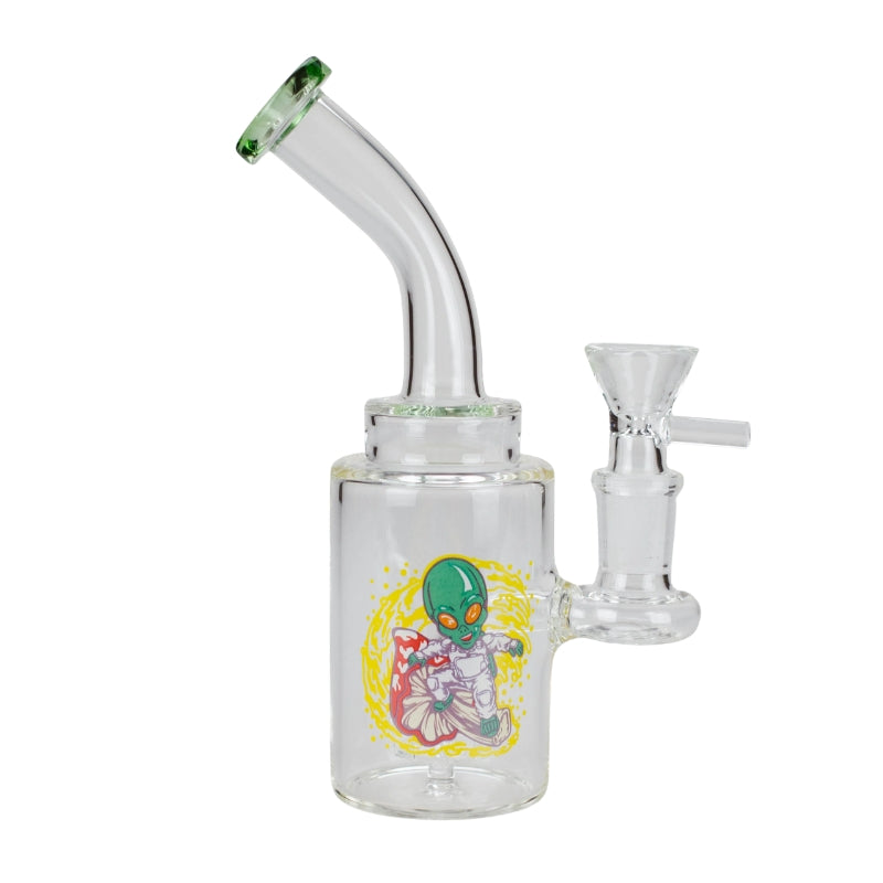 6.5" Cartoon Print, Glass Bong comes with Percolator (F230829-2A-Sticker 3)
