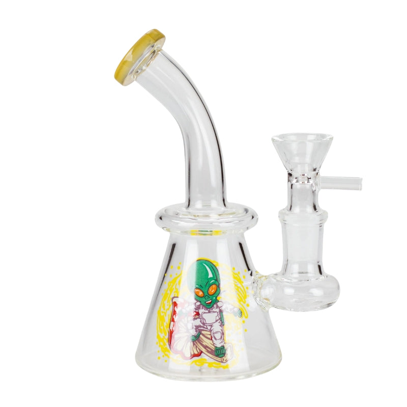 6" Cartoon Print, Glass Bong comes with Percolator (F230829-2D-Sticker 1)