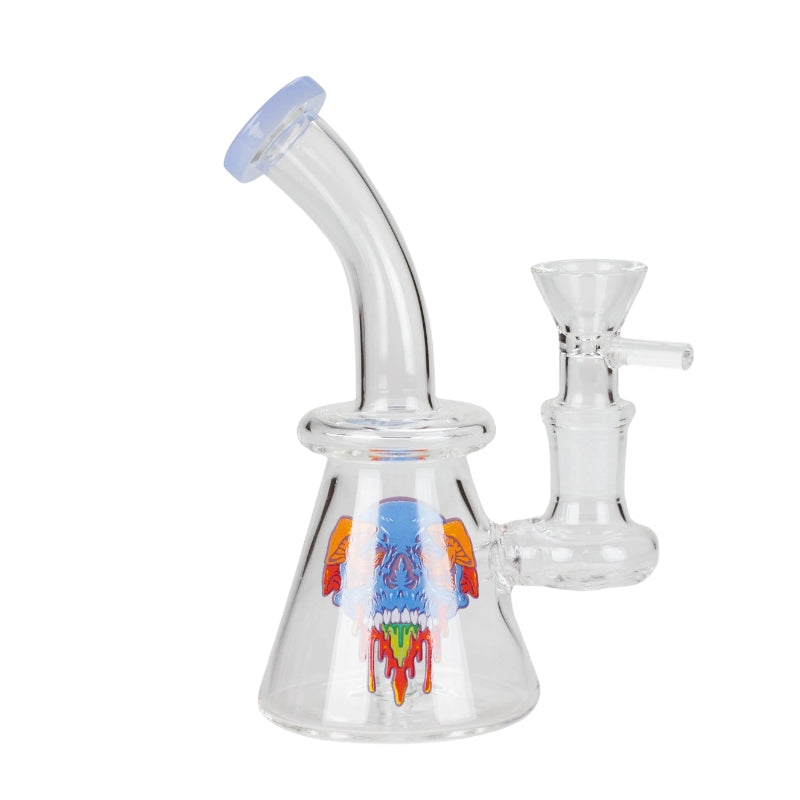 6" Cartoon Print, Glass Bong comes with Percolator (F230829-2D-Sticker 2)