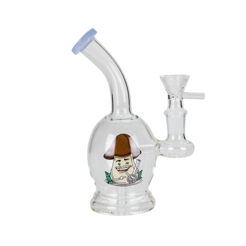 6" Cartoon Print, Glass Bong comes with Percolator (F230829-2C-Sticker 5)