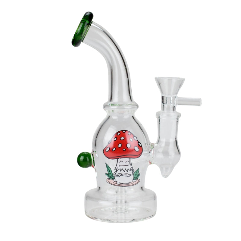 6" Cartoon Print, Glass Bong comes with Percolator (F230829-2B-Sticker 5)