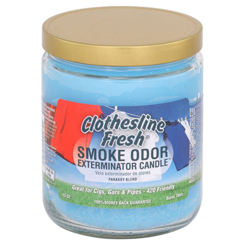 Clothesline Fresh Smoke Odor Pop Culture Exterminator 13oz Candle