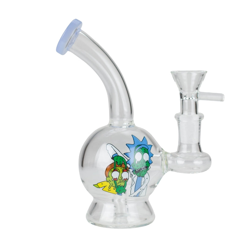 7" Cartoon PrintGlass Bong comes with Percolator (F230829-1D-Sticker 1)