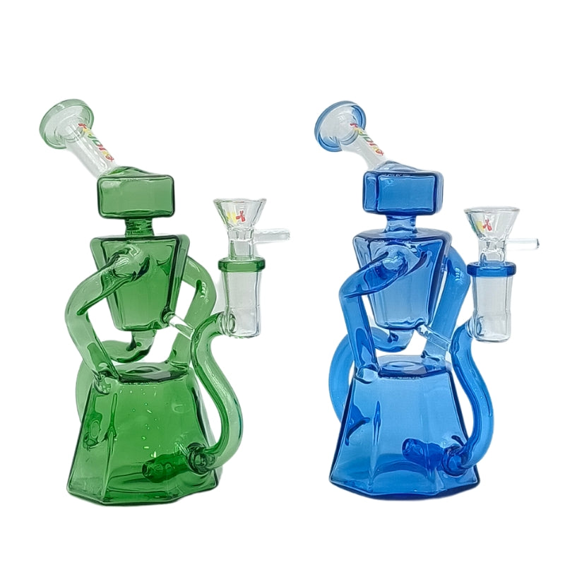 8-Inch Colorful Glass Bong - (MST261)