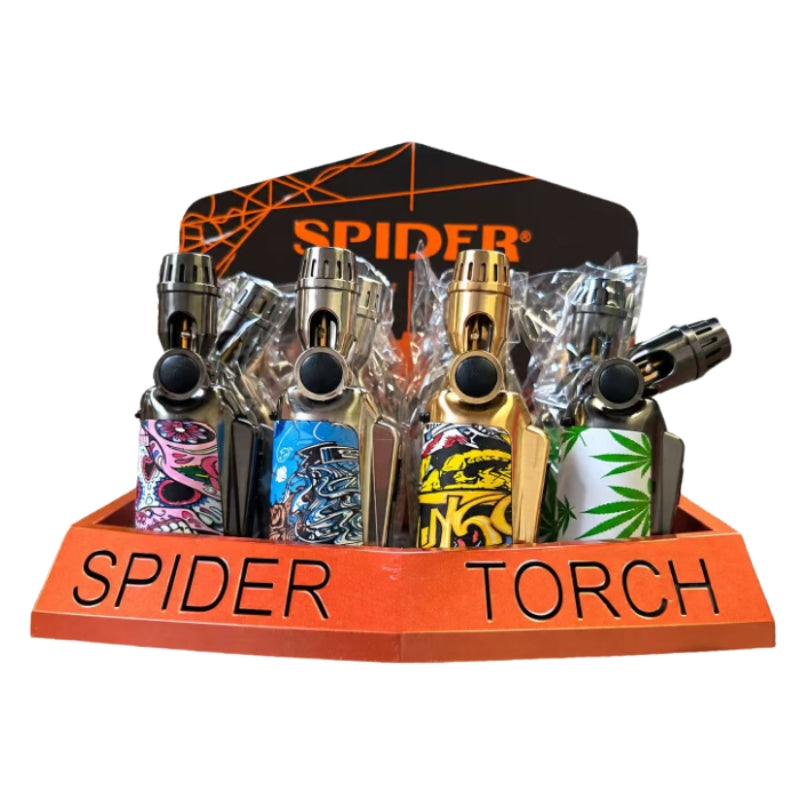 SP-512 - Spider Refillable Butane Torch Lighter - 12/Display