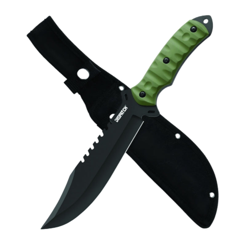 13.5" Full Tang Hunting Knife with Plastic Handle and Sheath (DP0142-SG)