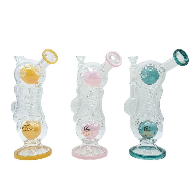 10.2-Inch Mini Glass Bong with Colored Bowl (MST280)