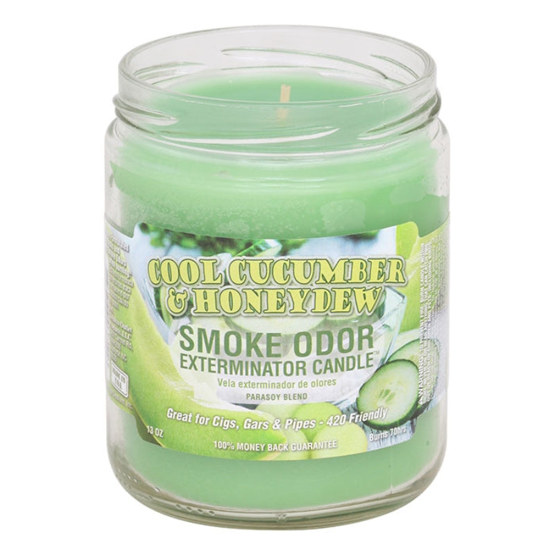 Cool Cucumber & Honeydew Smoke Odor Year-Round Fragrances Exterminator 13oz Candle
