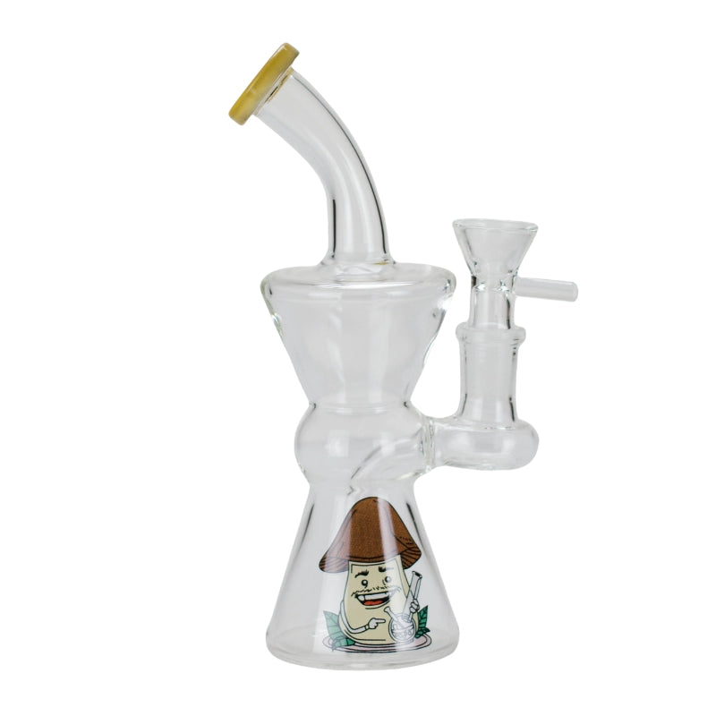 7" Cartoon Print, Glass Bong comes with Percolator (F230829-4-Sticker 5)
