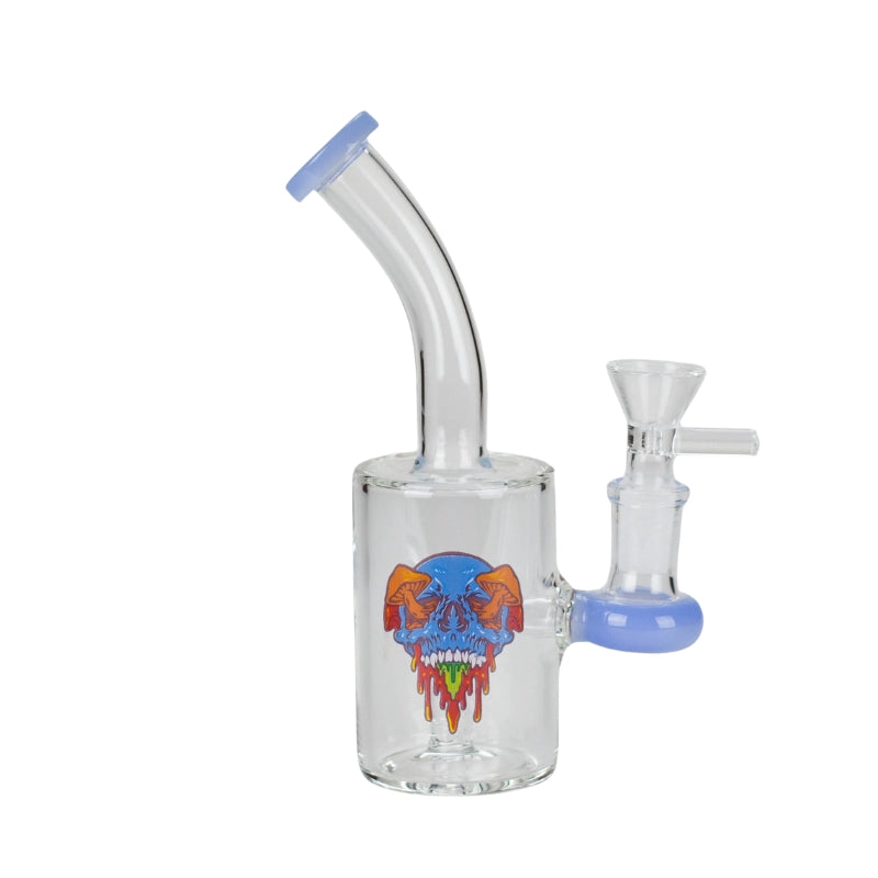 7" Cartoon Print, Glass Bong comes with Percolator (F230829-2E-Sticker 3)