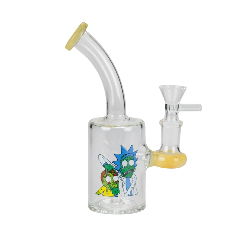 7" Cartoon Print, Glass Bong comes with Percolator (F230829-2E-Sticker 2)